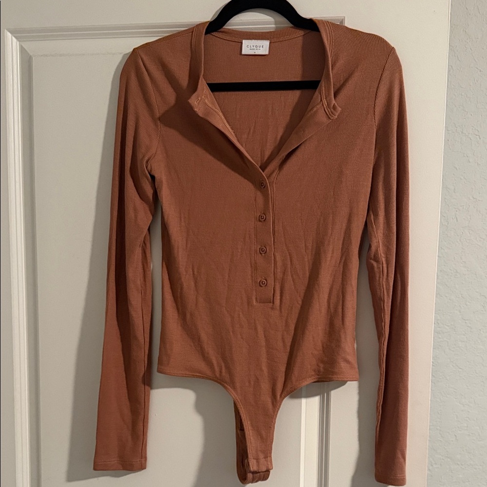 Clyque the Label Brown Long Sleeve Bodysuit